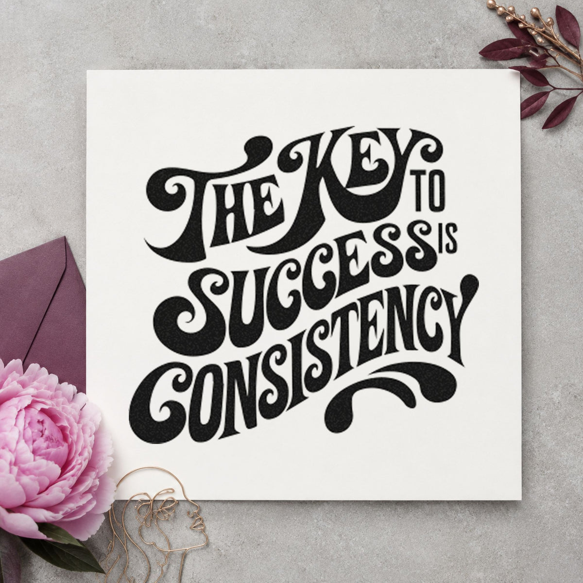 The Key To Success Is Consistency Pre-Inked Stamp – Slim in use 4