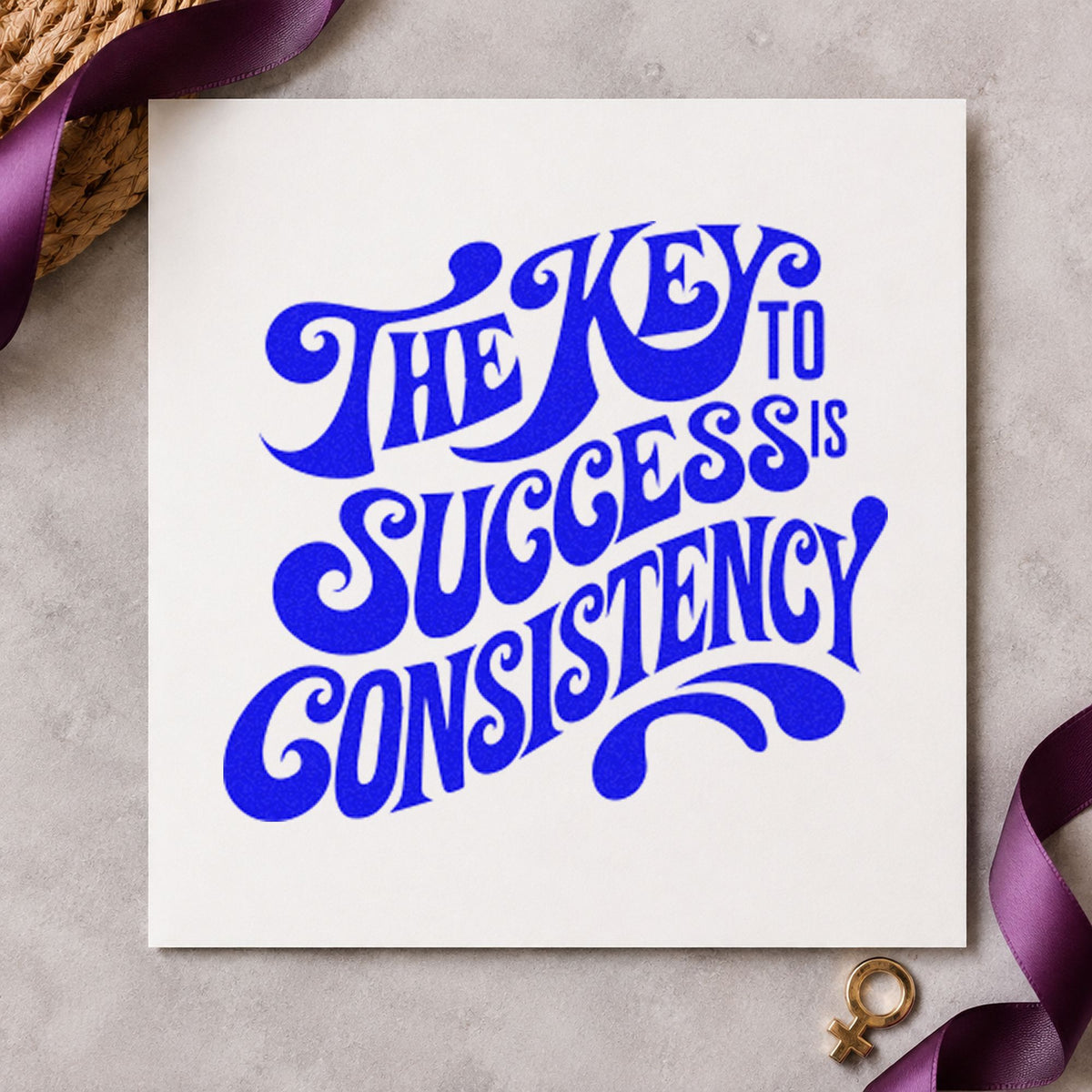 The Key To Success Is Consistency Self-Inking Stamp in use 6
