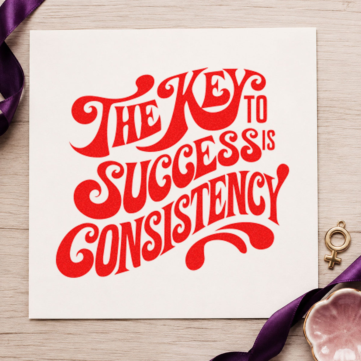 The Key To Success Is Consistency Self-Inking Stamp in use 8