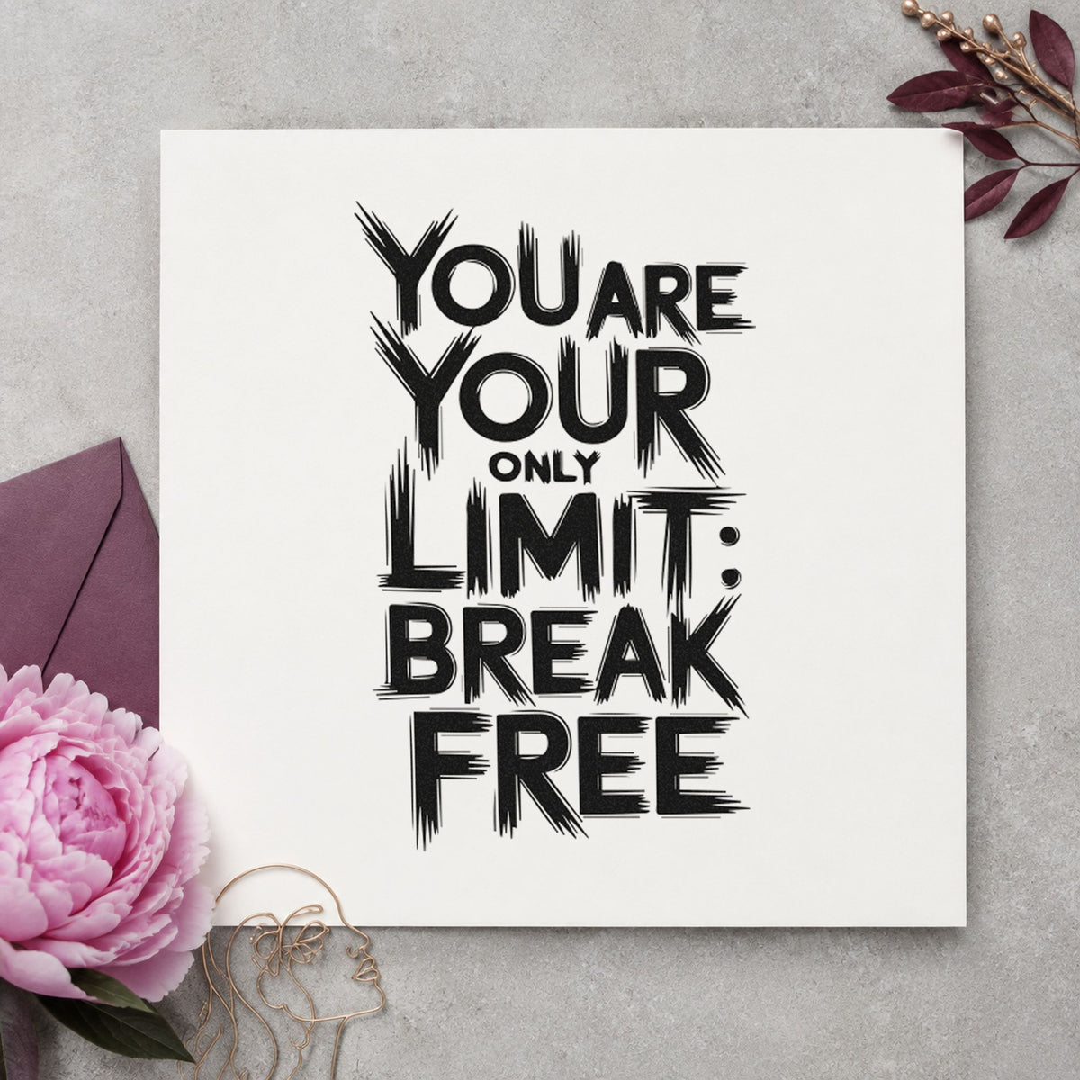 Your Only Limit Break Free PSI Pre-Inked Stamp in use 3