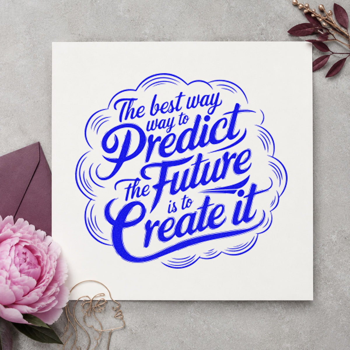 Predict Future Create It Outline Detail Stamp – Self-Inking in use 6