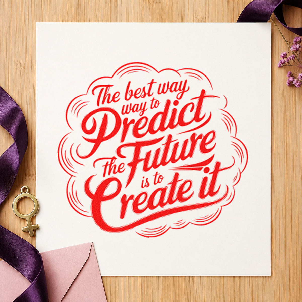 Predict Future Create It Outline Detail Stamp – Self-Inking in use 7