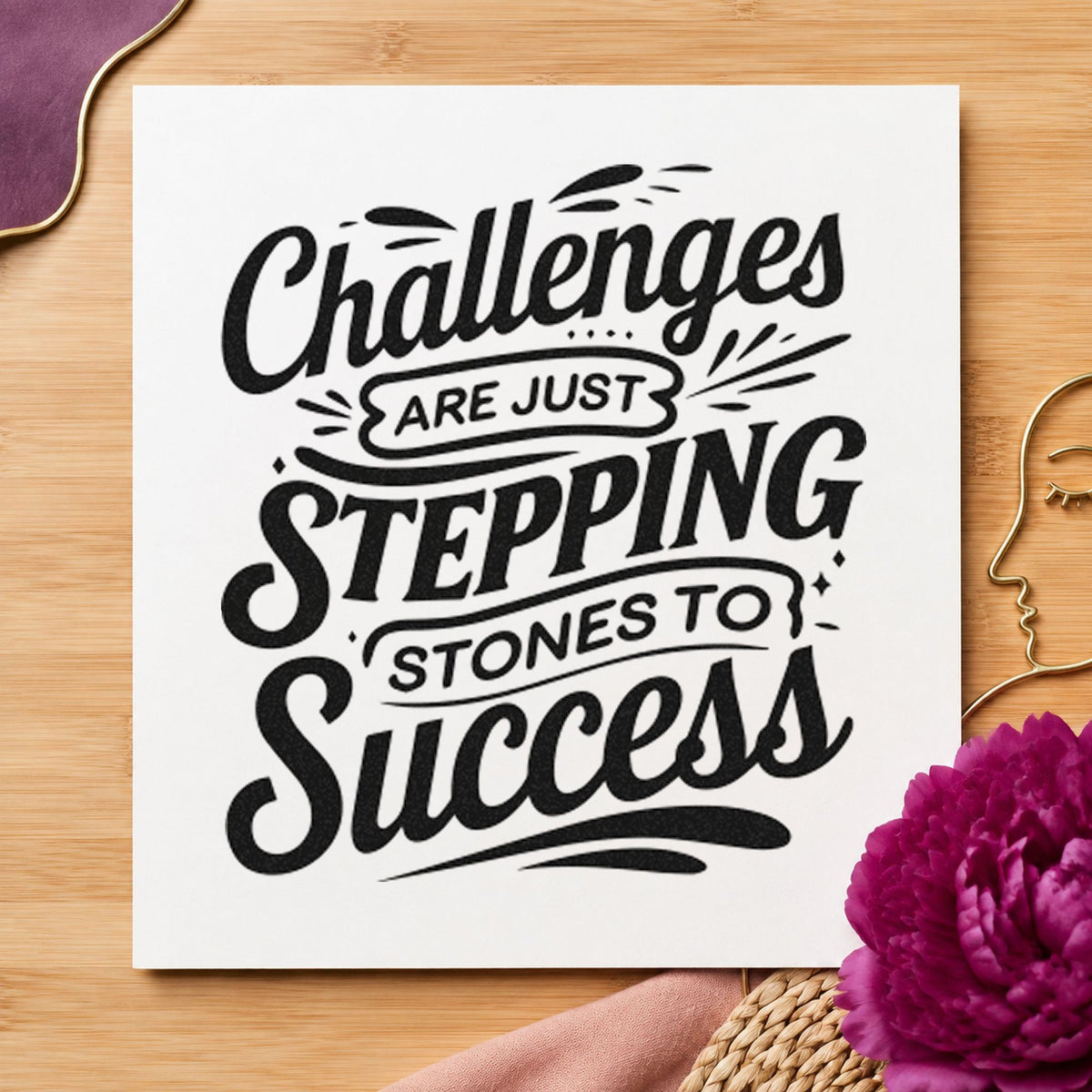 Challenges Stepping Stones Success Self-Inking Stamp in use 10