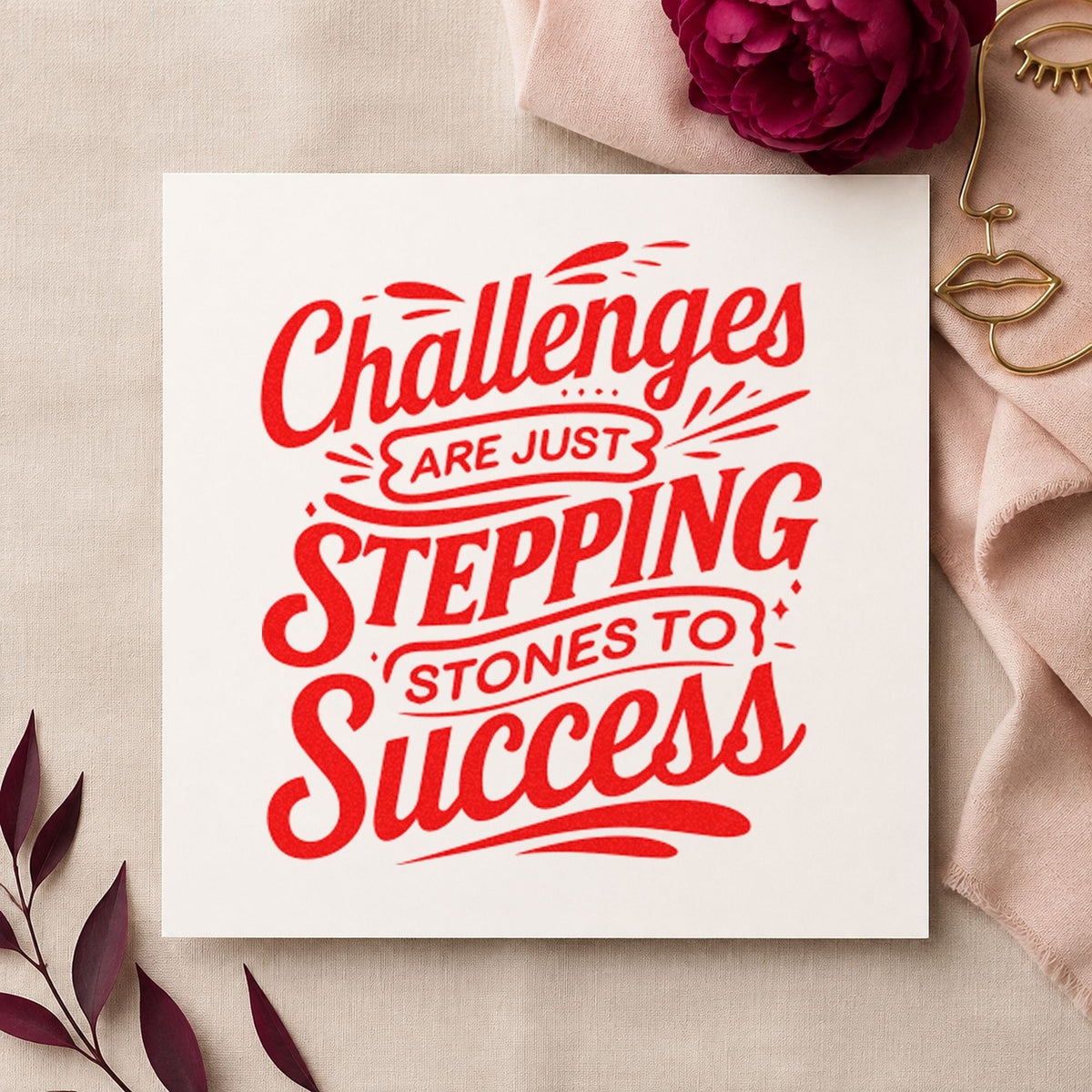 Challenges Stepping Stones Success Self-Inking Stamp in use 7