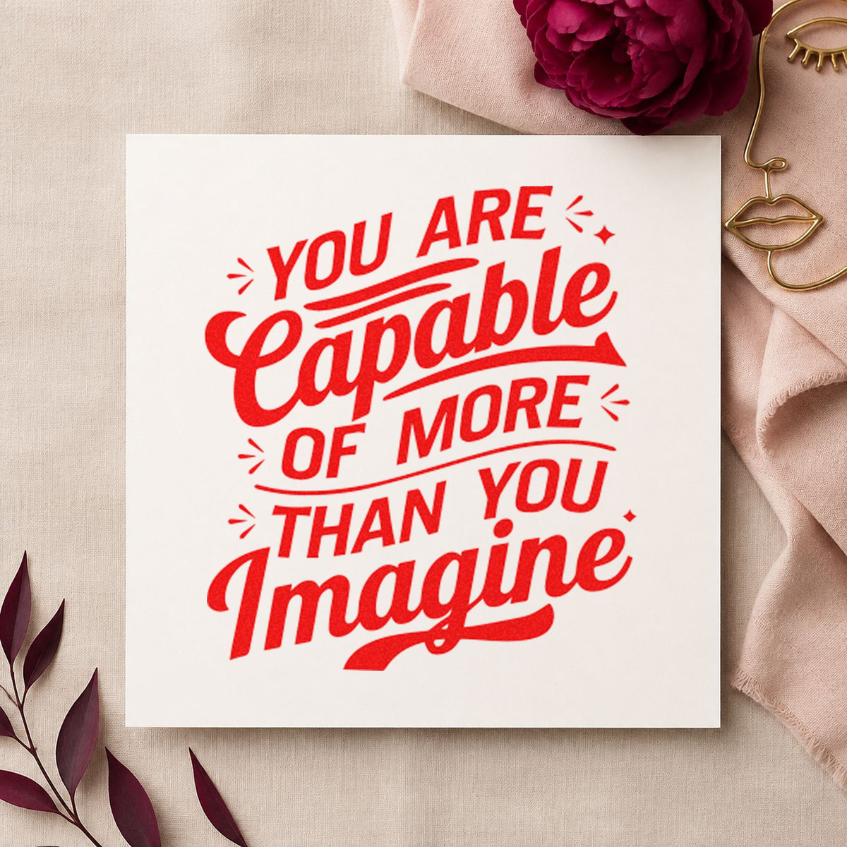 More Capable Than Imagine Rubber Stamp – Duo Hand in use 8