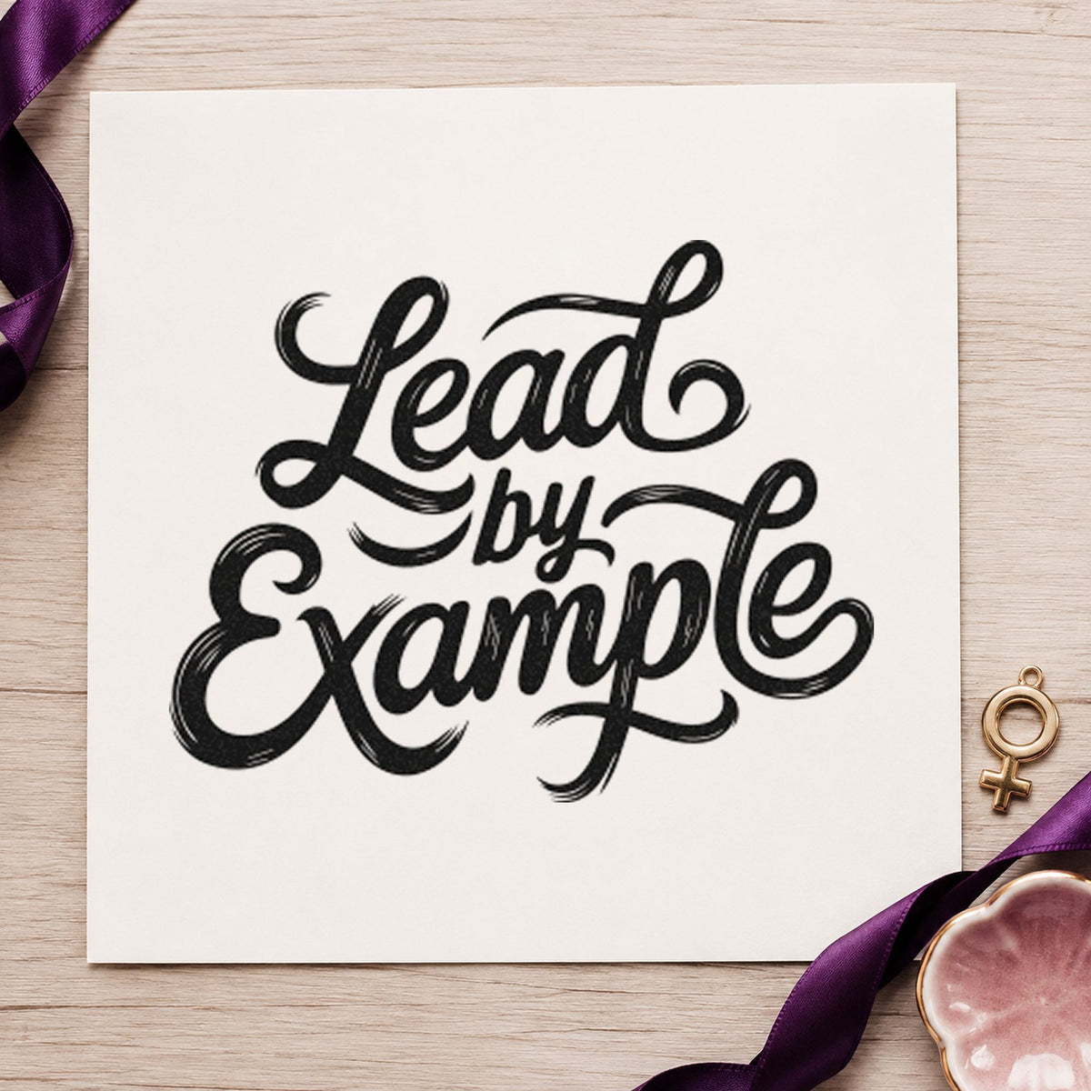 Lead By Example Script Compact Pre-Inked Stamp – Slim in use 9