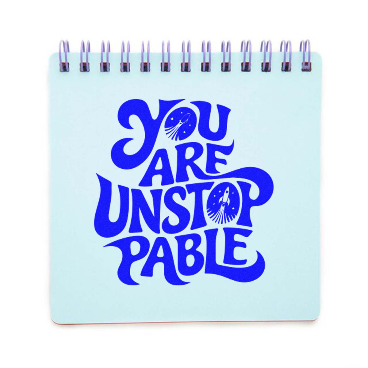 You Are Unstoppable motivational rubber stamp design for crafts, planners, and uplifting handmade stationery.