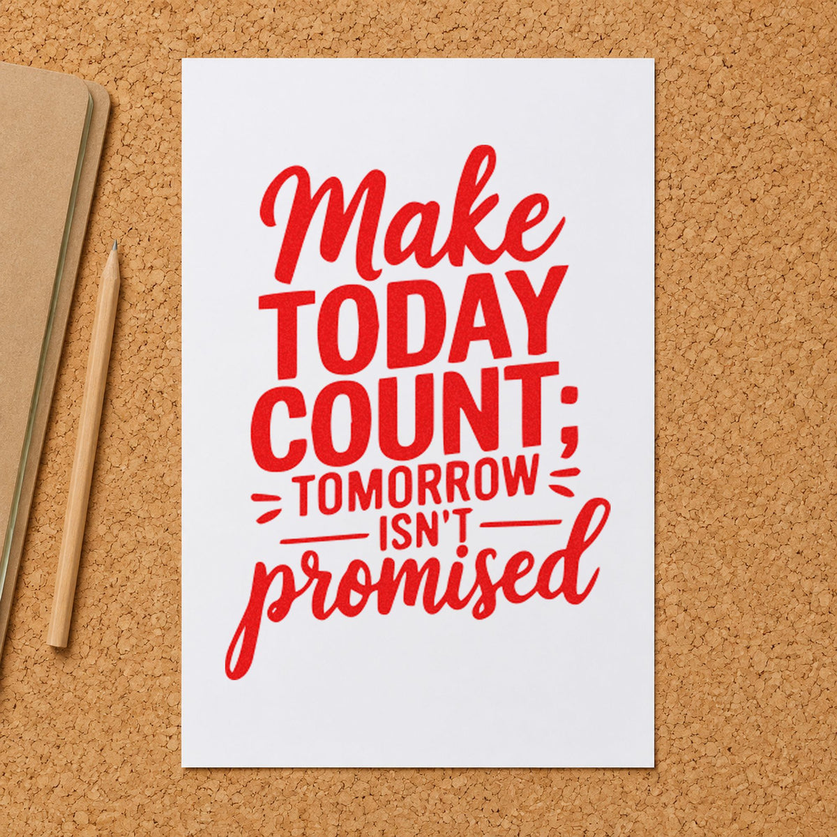 Self-Inking Make Today Count Quote Stamp in use 7
