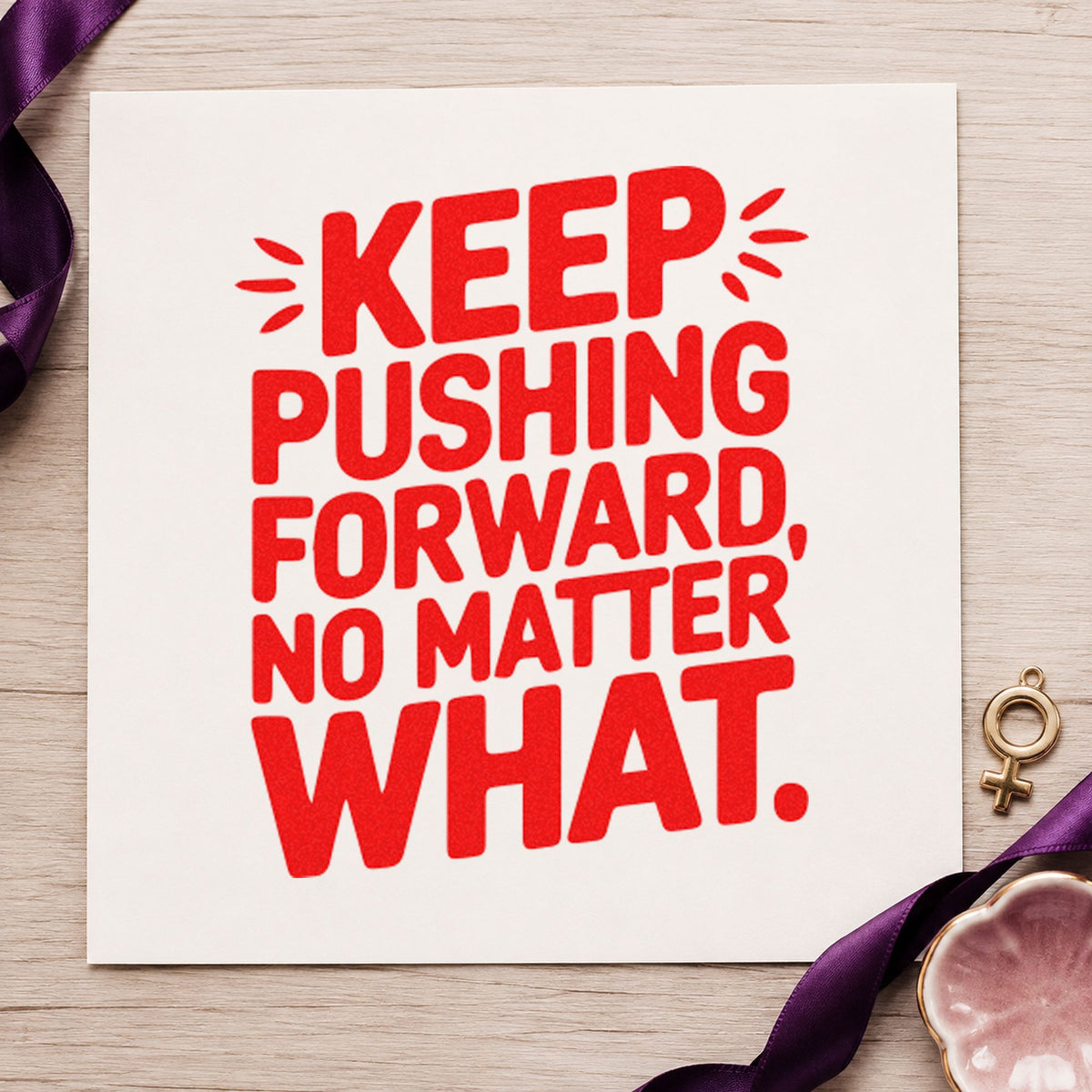Keep Pushing Forward No Matter What Hand Stamp – Duo in use 8