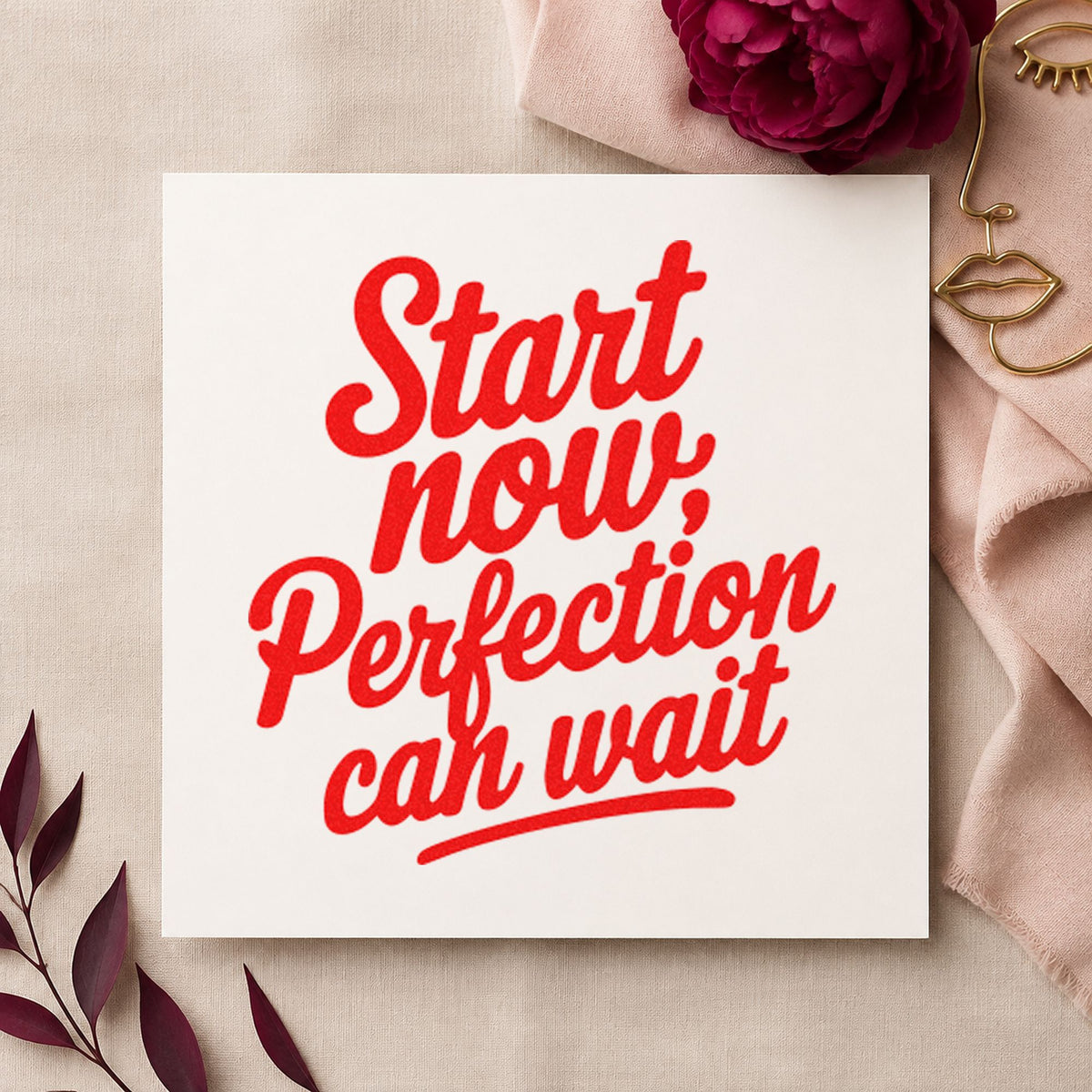 Start Now Perfection Can Wait Hand Stamp – Duo in use 7