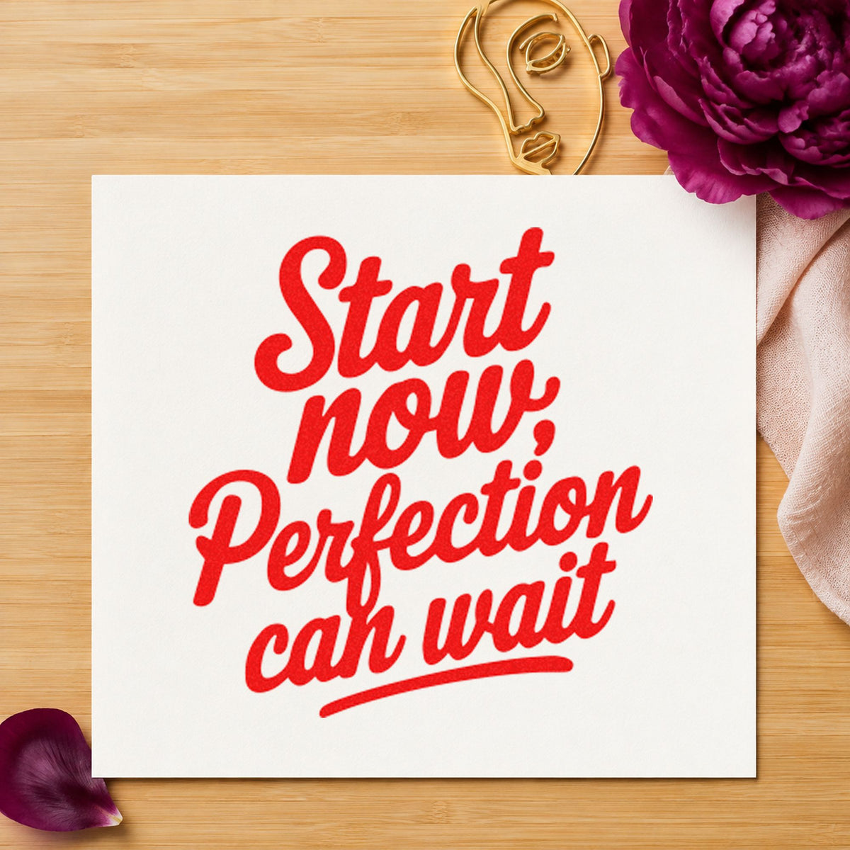 Start Now Perfection Can Wait Hand Stamp – Duo in use 8