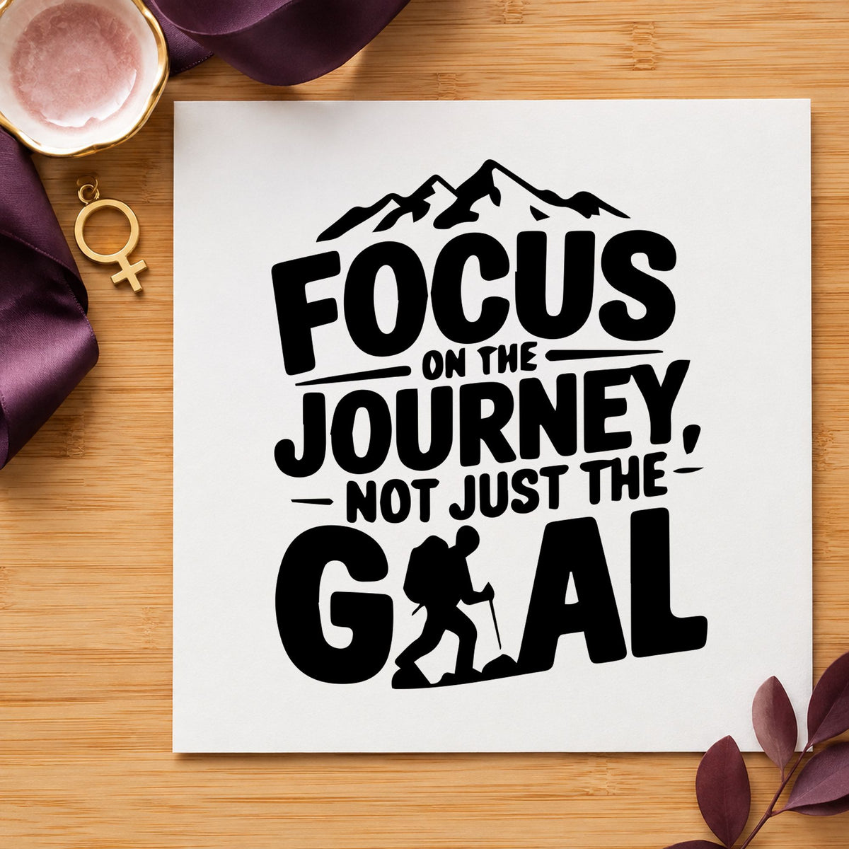 Focus Journey Hiker Mountains Pre-Inked Stamp – PSI in use 3