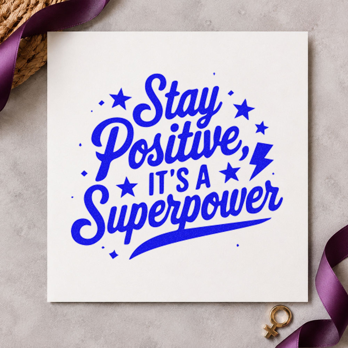 Stay Positive Superpower Stars Stamp – Duo Hand in use 5
