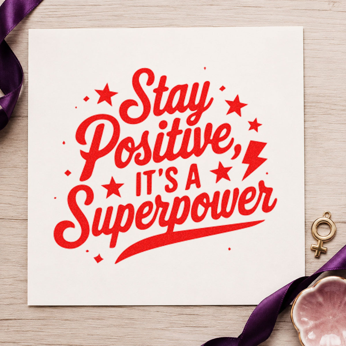 Stay Positive Superpower Stars Stamp – Duo Hand in use 7