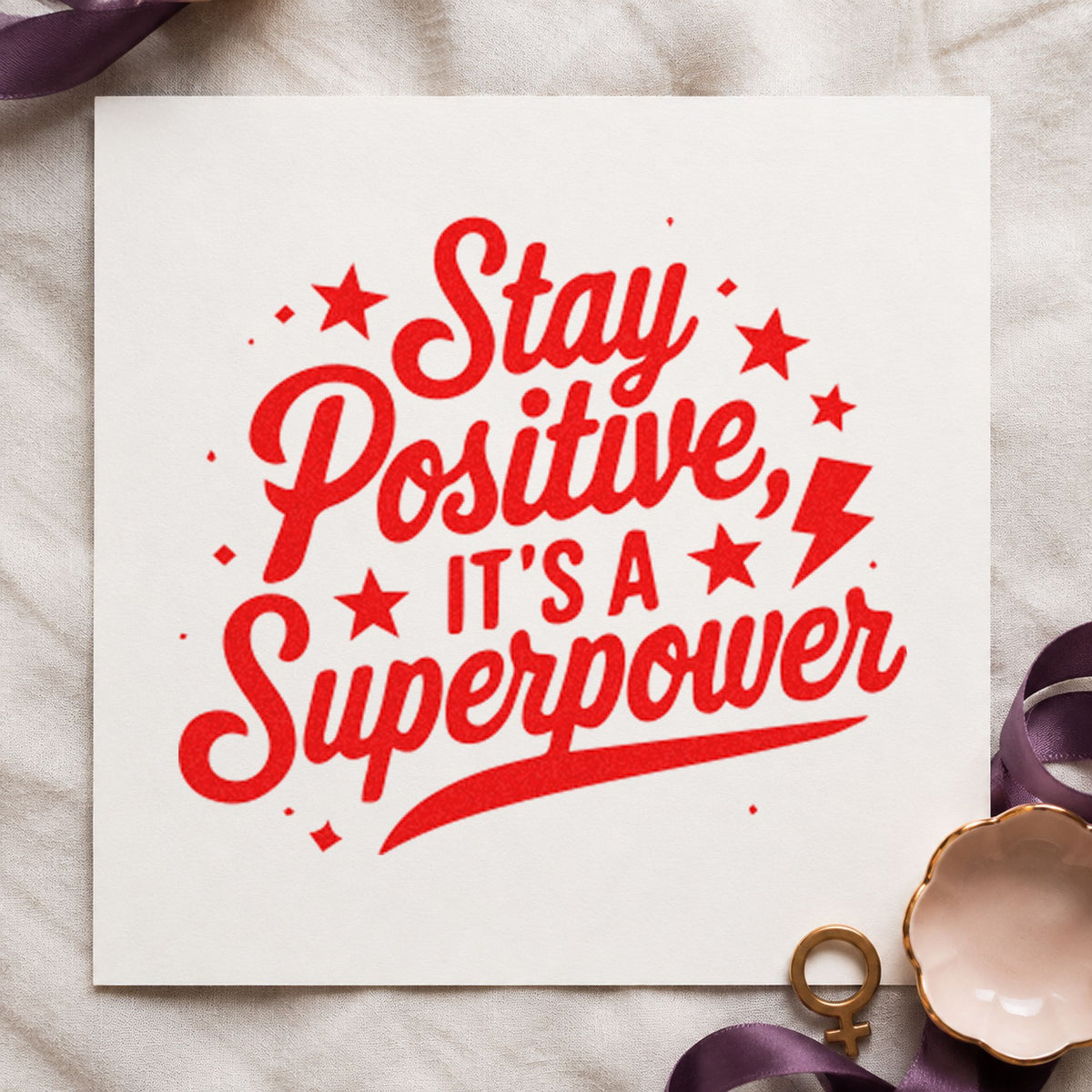 Self-Inking Stay Positive Superpower Stars Stamp in use 8