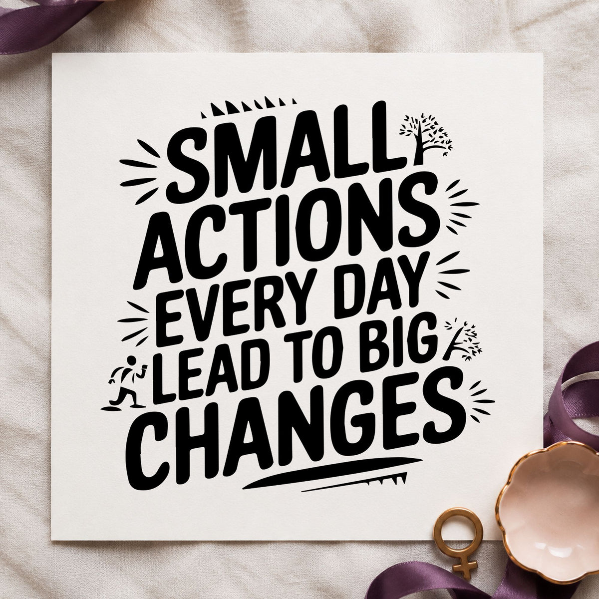 Small Actions Big Changes Self-Inking Stamp in use 3
