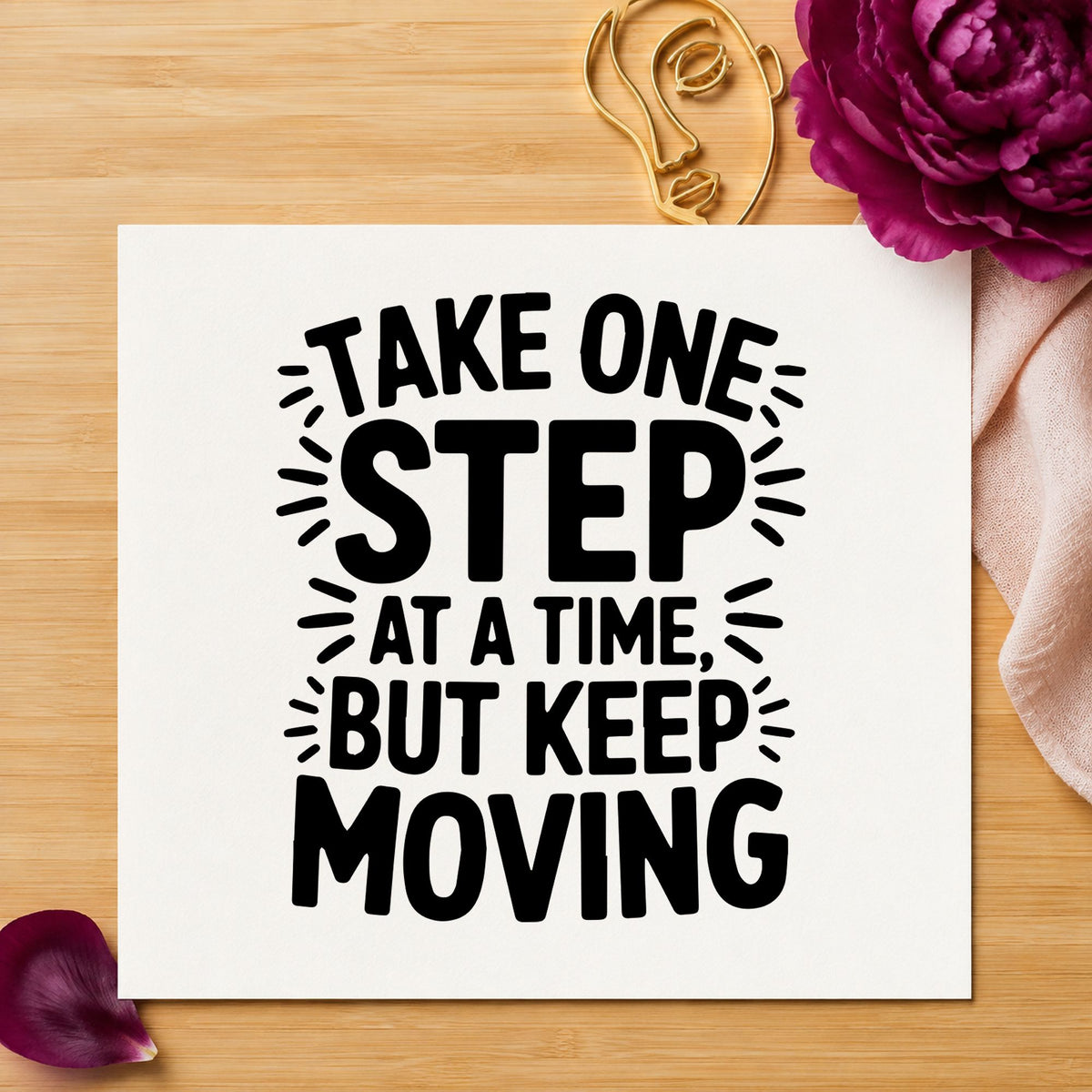 Take One Step Moving Pre-Inked Stamp – PSI in use 10