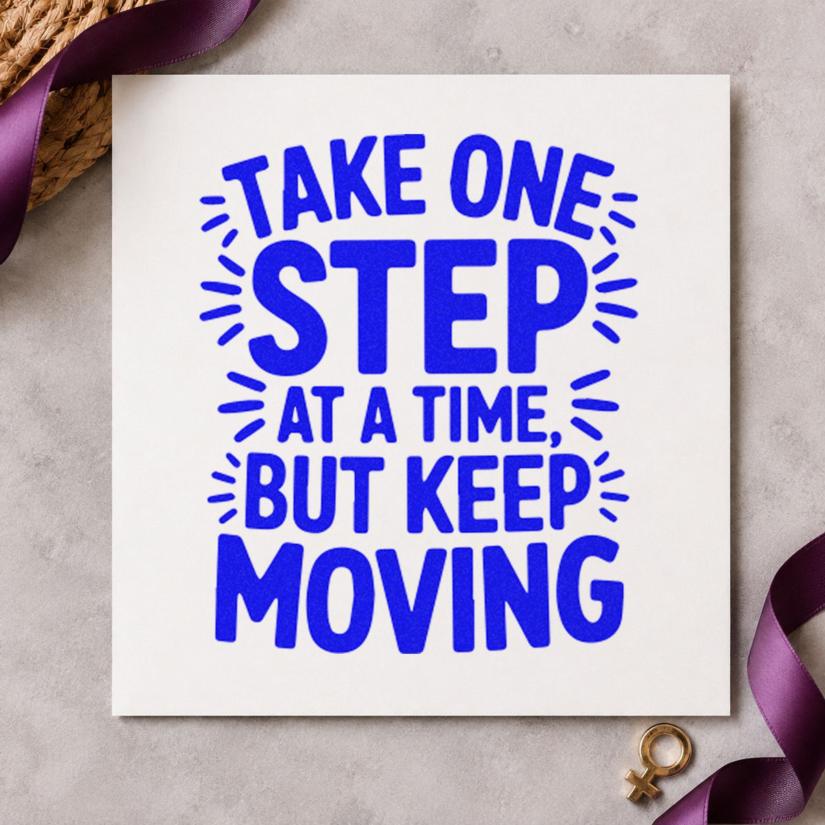Take One Step Moving Wood Handle Stamp in use 6