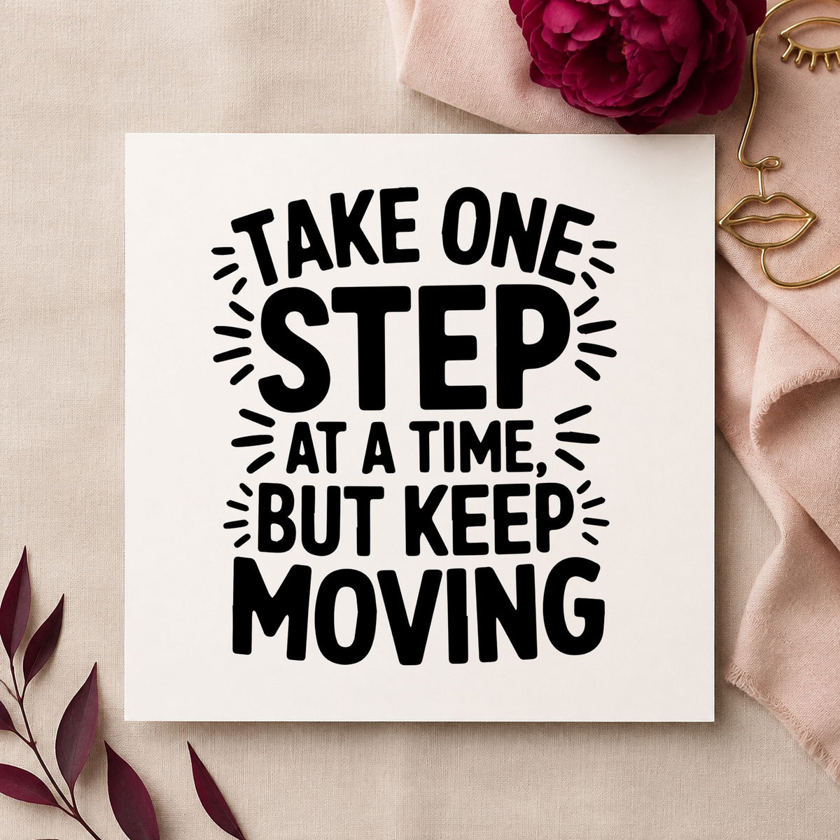 Take One Step Moving Pre-Inked Stamp – PSI in use 9