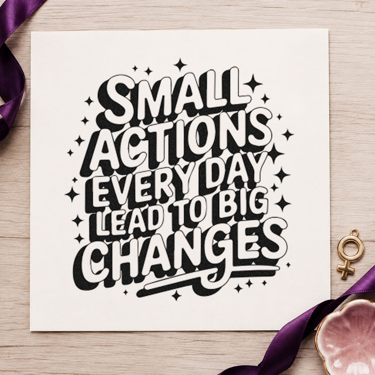 Small Actions Every Day Lead To Big Changes Stamp – Self-Inking in use 3
