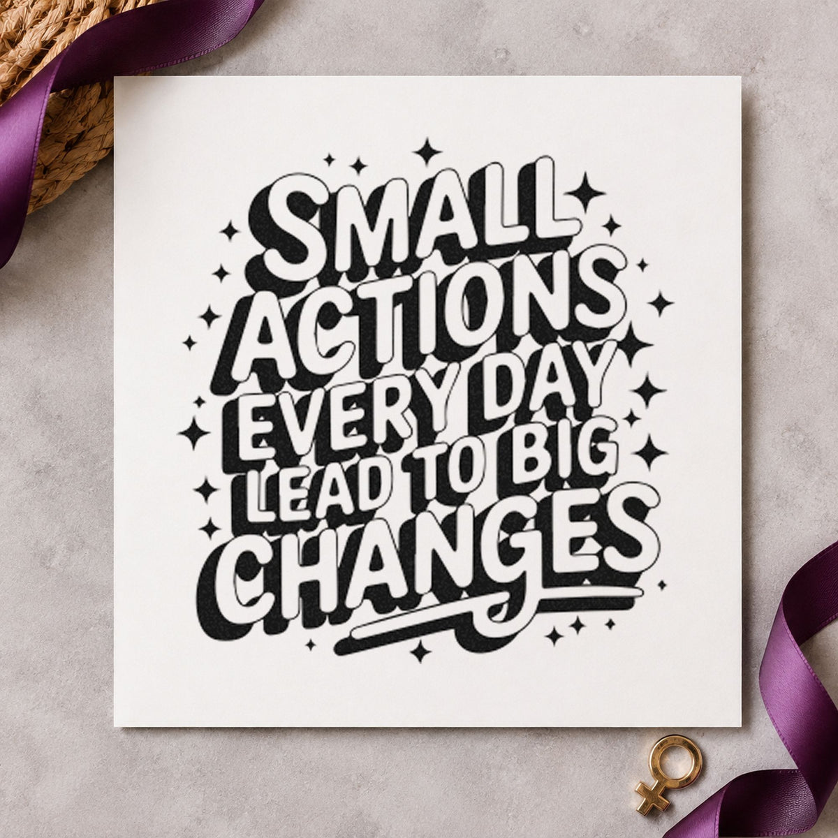 Small Actions Every Day Lead To Big Changes Stamp – Self-Inking in use 9