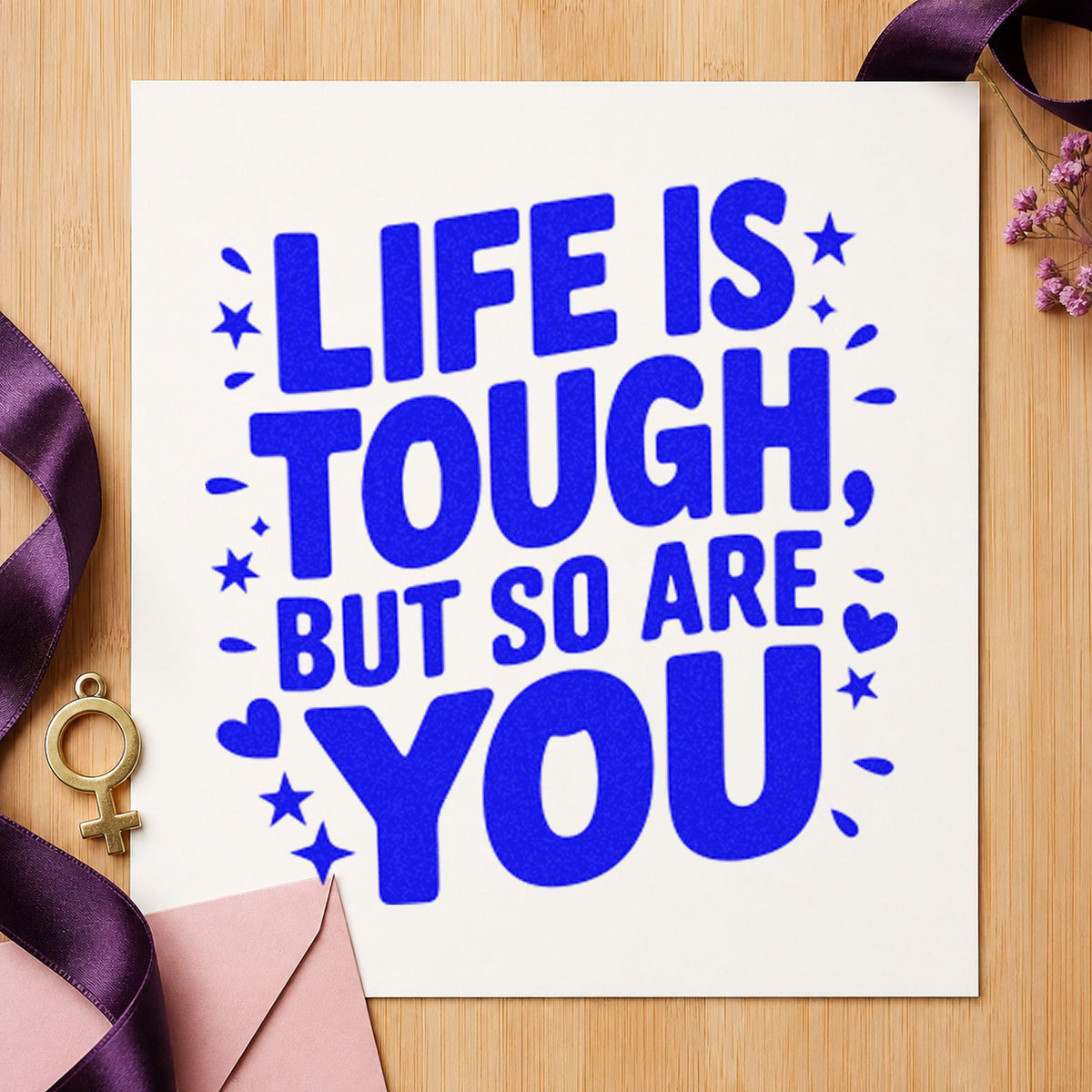 Life Is Tough But So Are You With Stars Hand Stamp – Duo in use 5