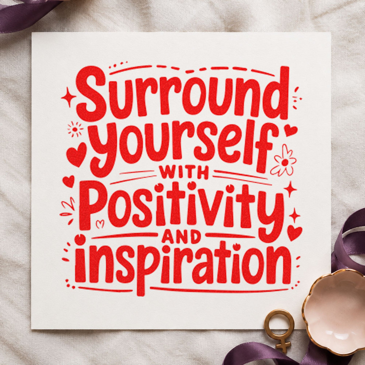 Surround Yourself With Positivity Pre-Inked Stamp – PSI in use 7