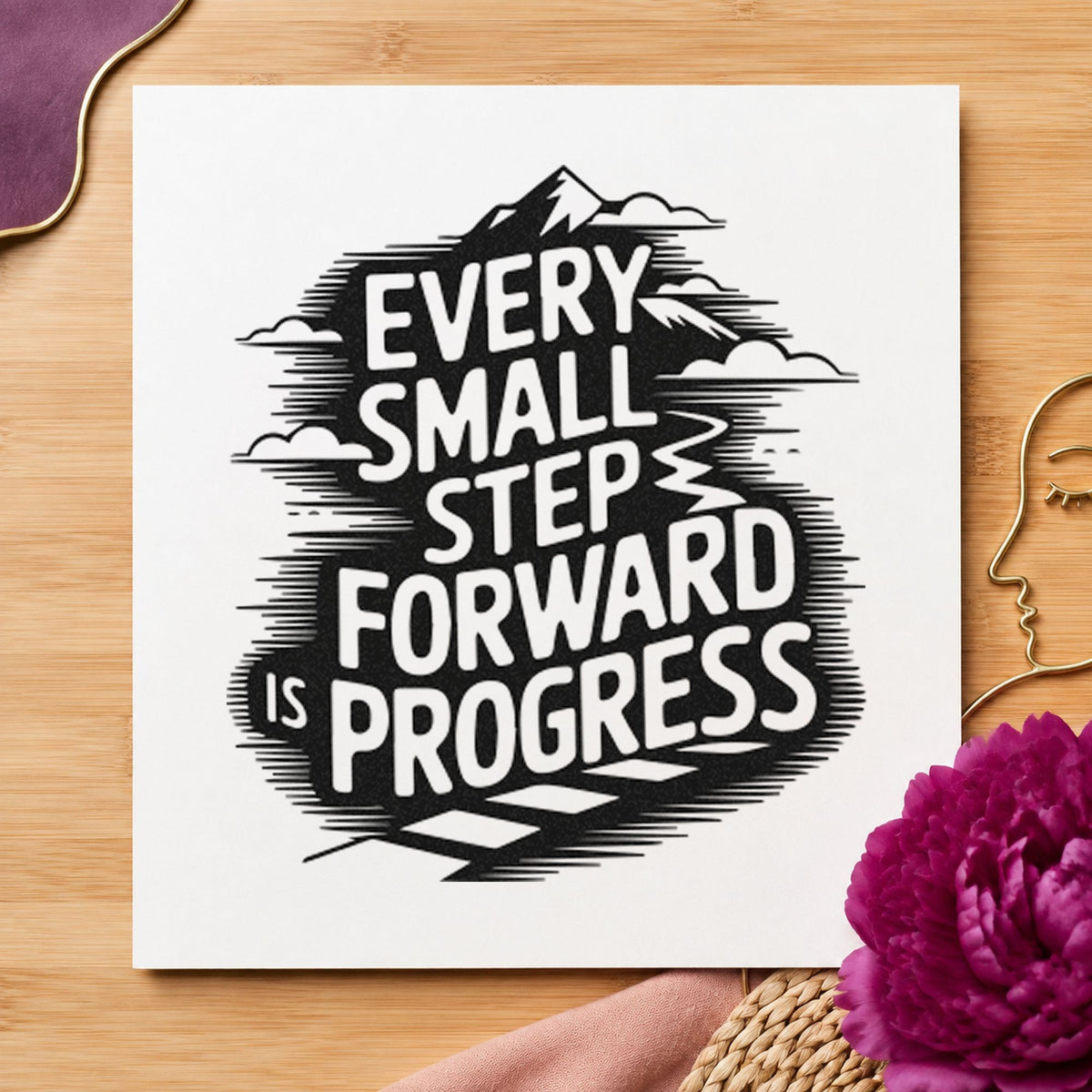 Every Small Step Progress Pre-Inked Stamp – PSI in use 10