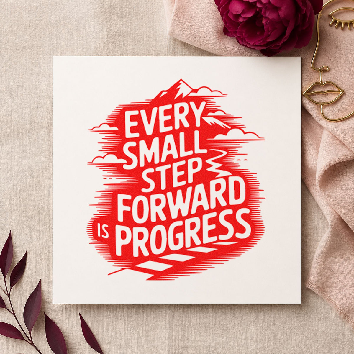 Every Small Step Progress Pre-Inked Stamp – PSI in use 7