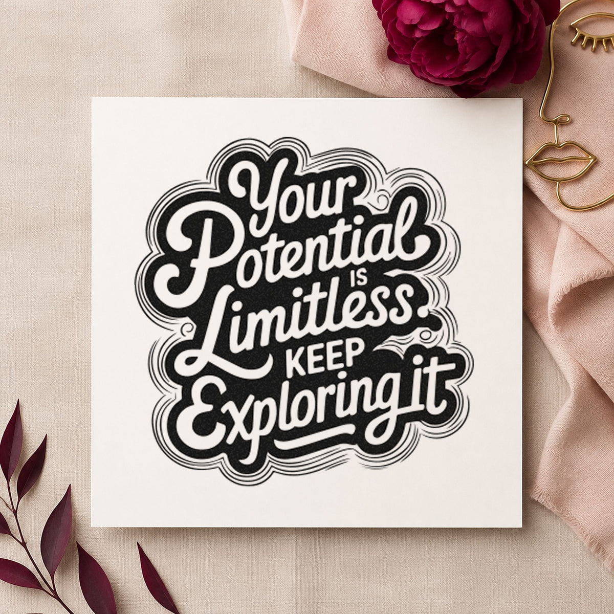 Your Potential Limitless Explore Self-Inking Stamp in use 3