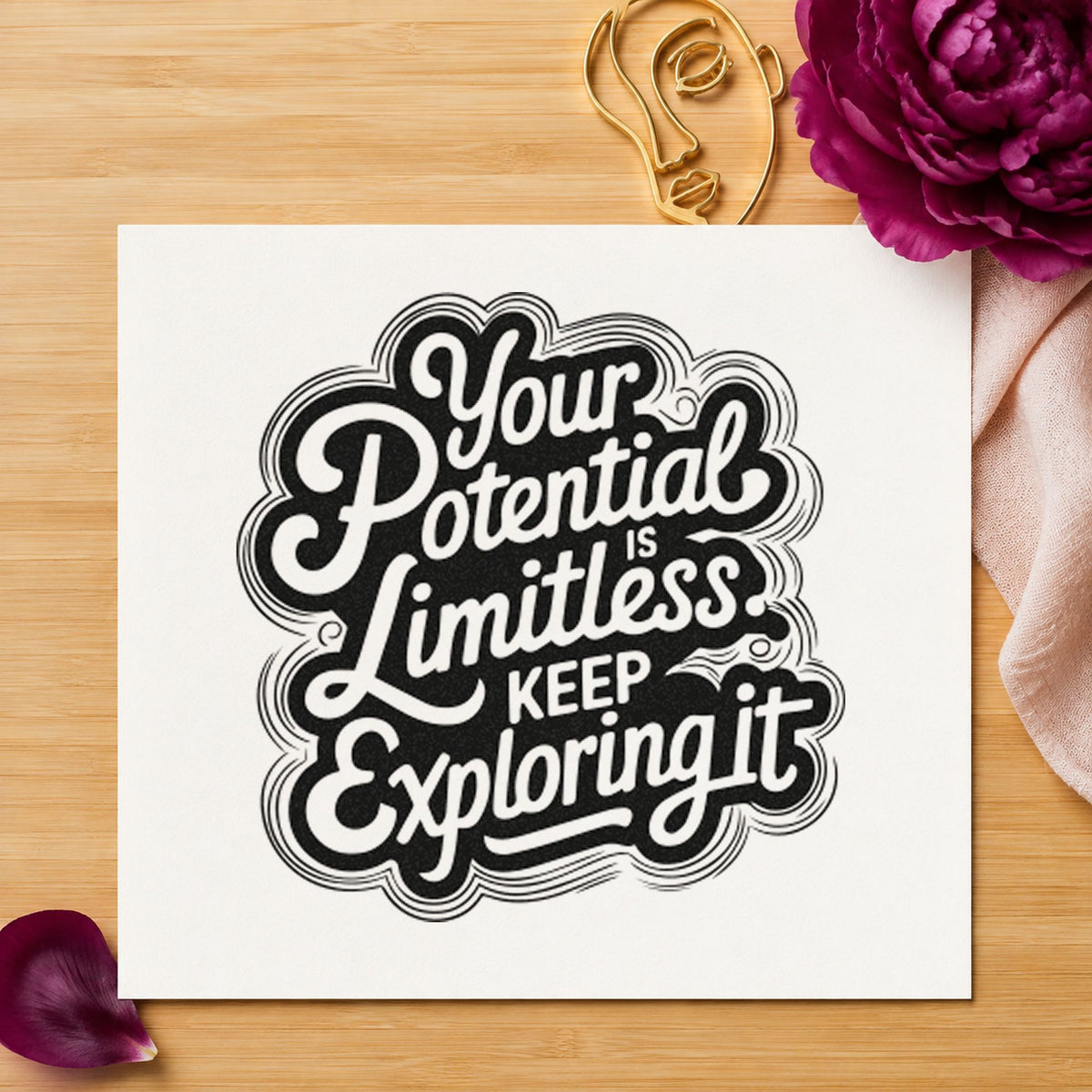 Your Potential Limitless Explore PSI Pre-Inked Stamp in use 4