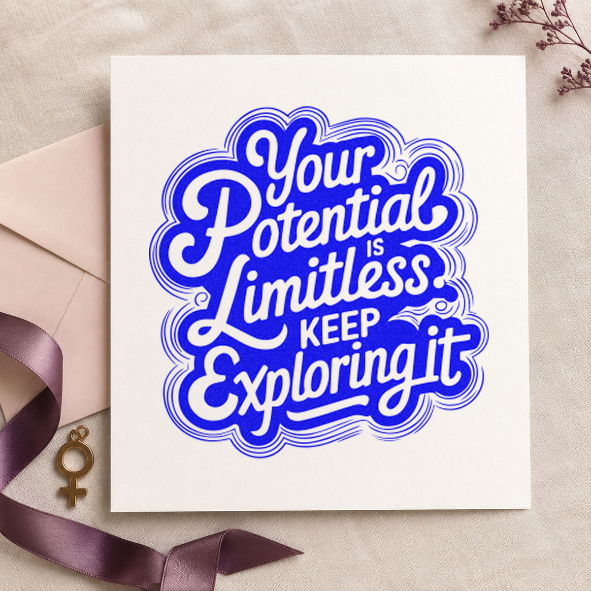 Your Potential Limitless Explore Self-Inking Stamp in use 5