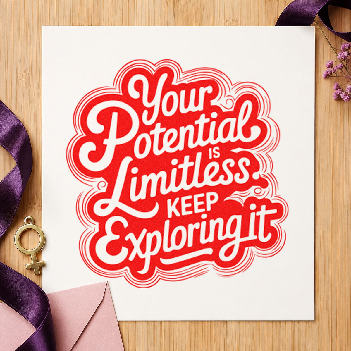 Your Potential Limitless Explore PSI Pre-Inked Stamp in use 7