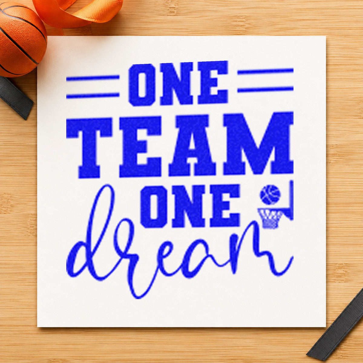 One Team One Dream Rubber Stamp – Duo Hand in use 5