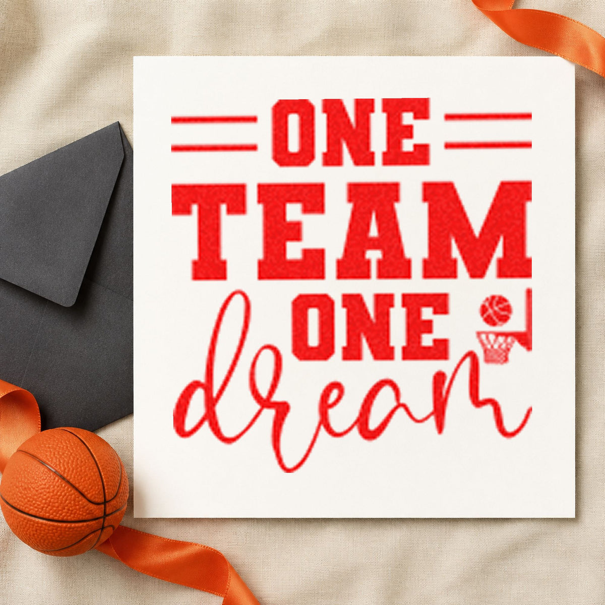 One Team One Dream Wood Handle Stamp in use 7