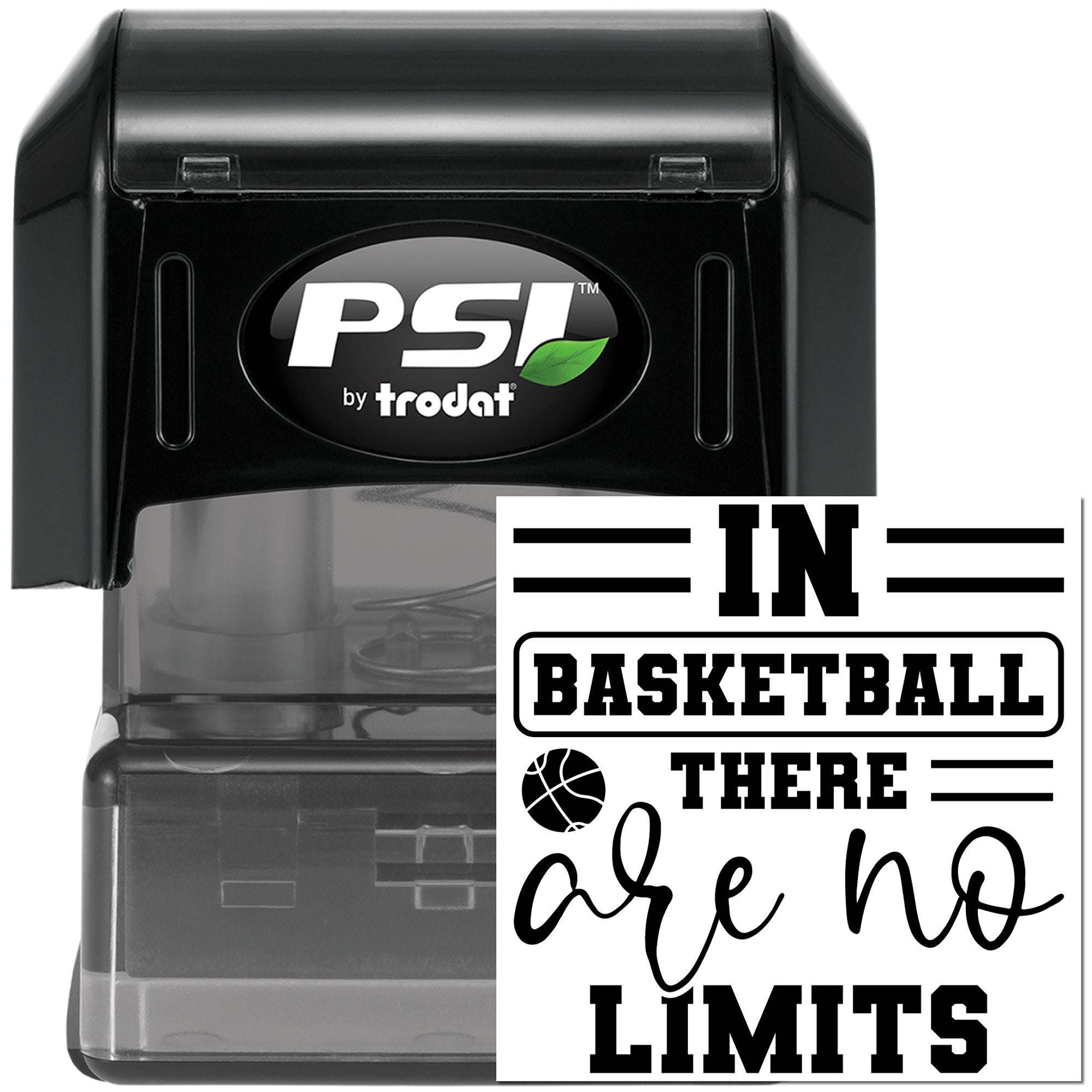 PSI Note Card Basketball Boundless Possibilities Await Pre-Inked Stamp
