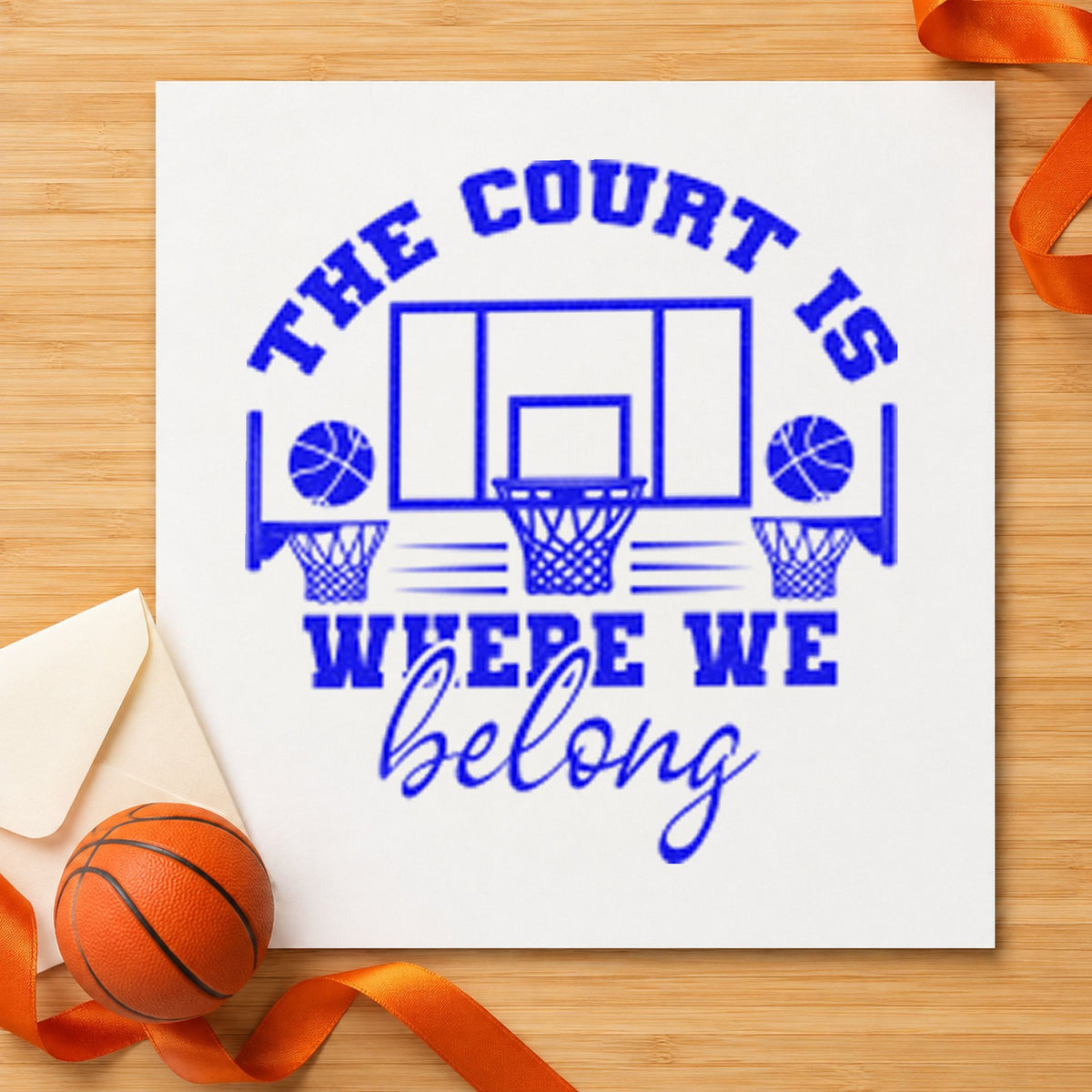 Court Where We Belong Rubber Stamp – Duo Hand in use 5