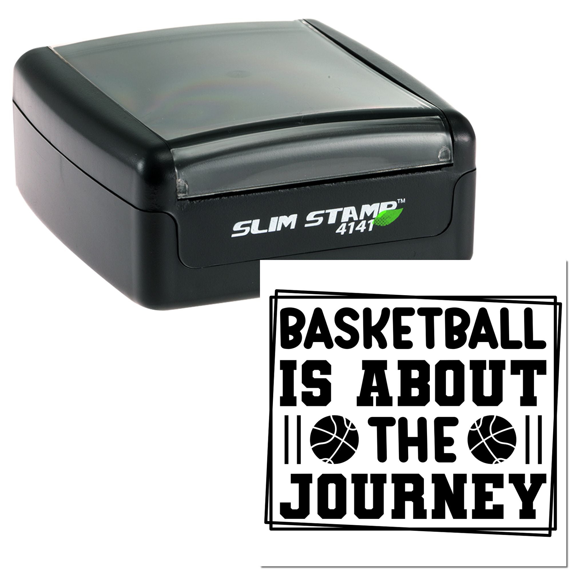 Slim Pre-Inked Court Grit Growth Party Favor Stamp