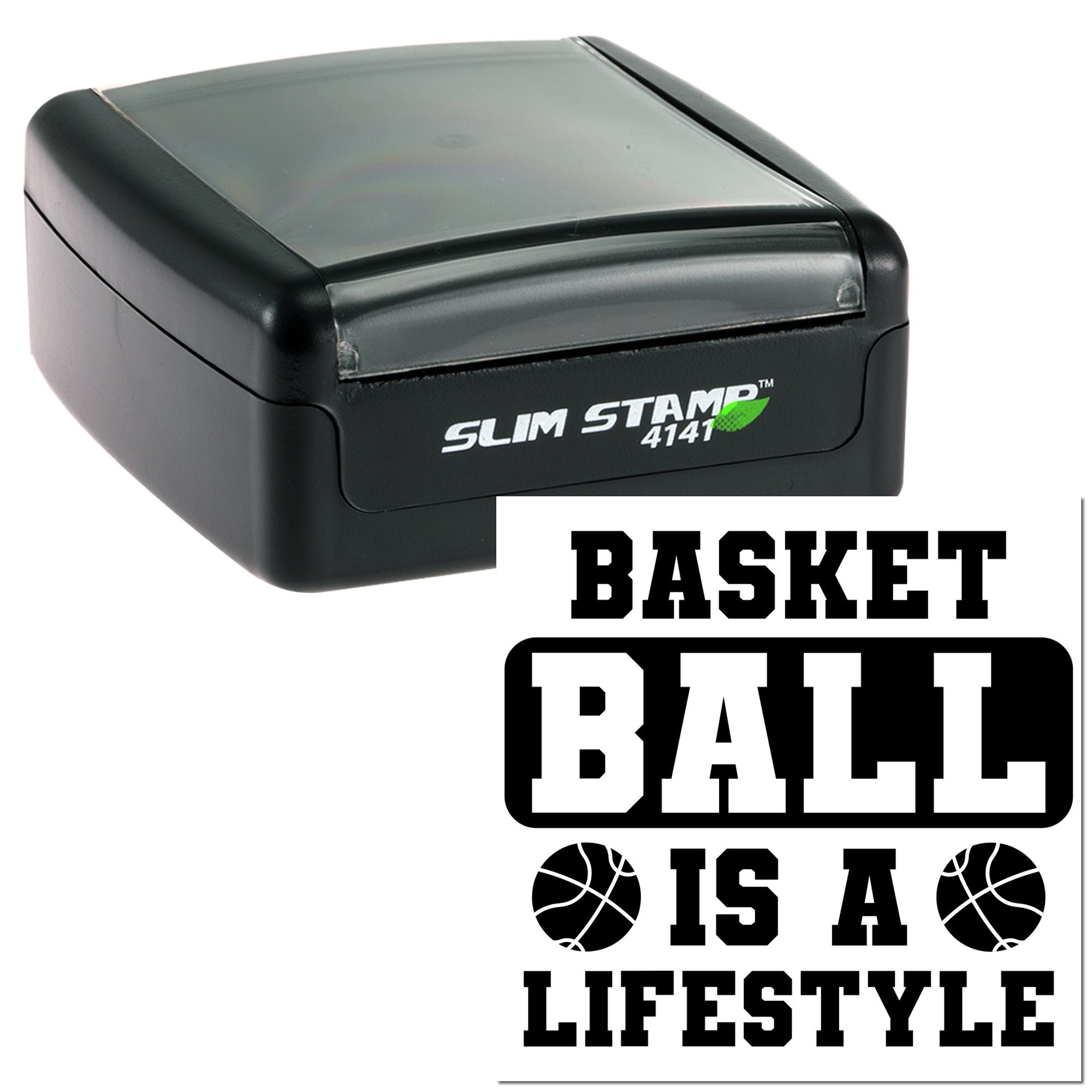 Slim Pre-Inked Hoops Heartbeat Hustle Craft Stamp