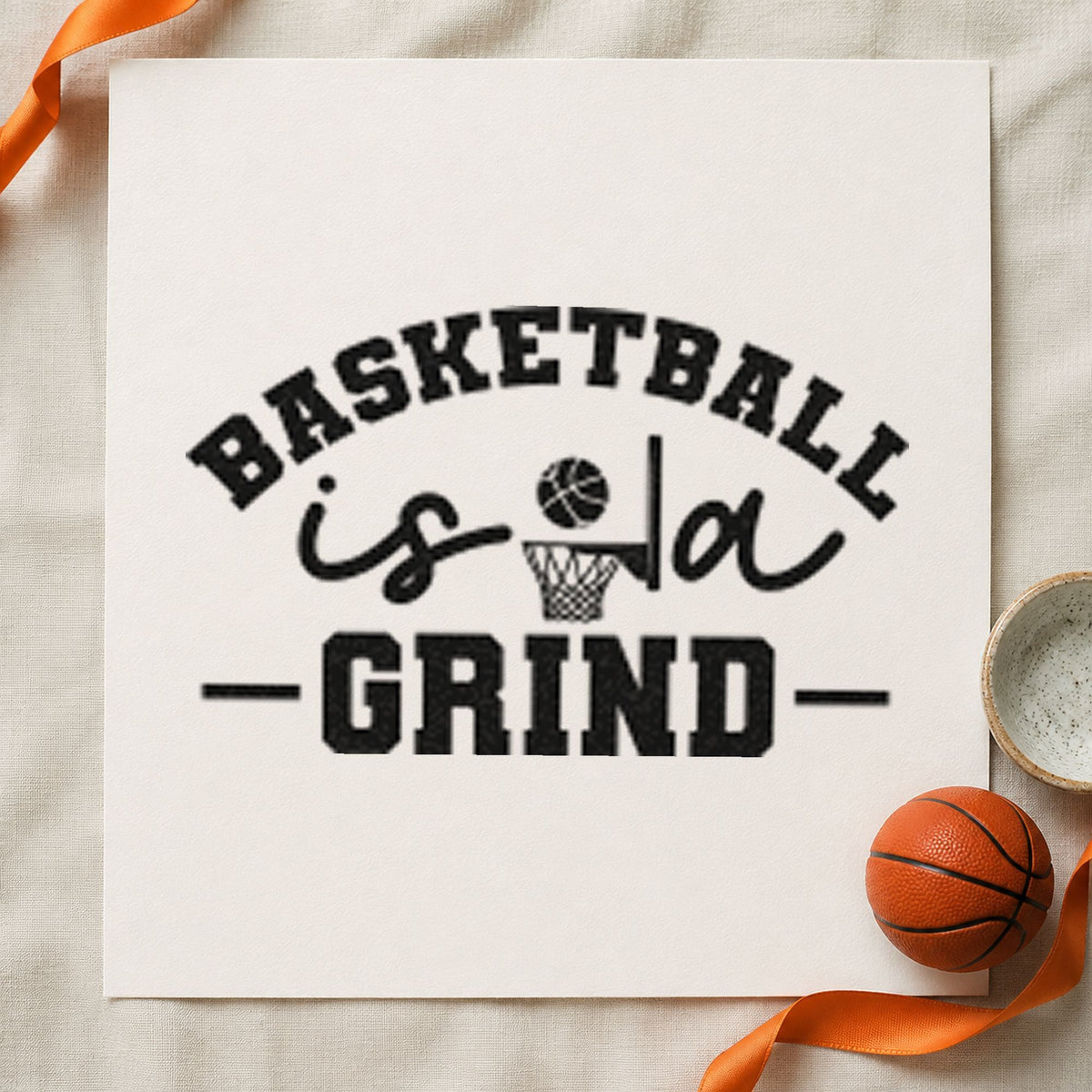 Basketball Is A Grind PSI Pre-Inked Stamp in use 10