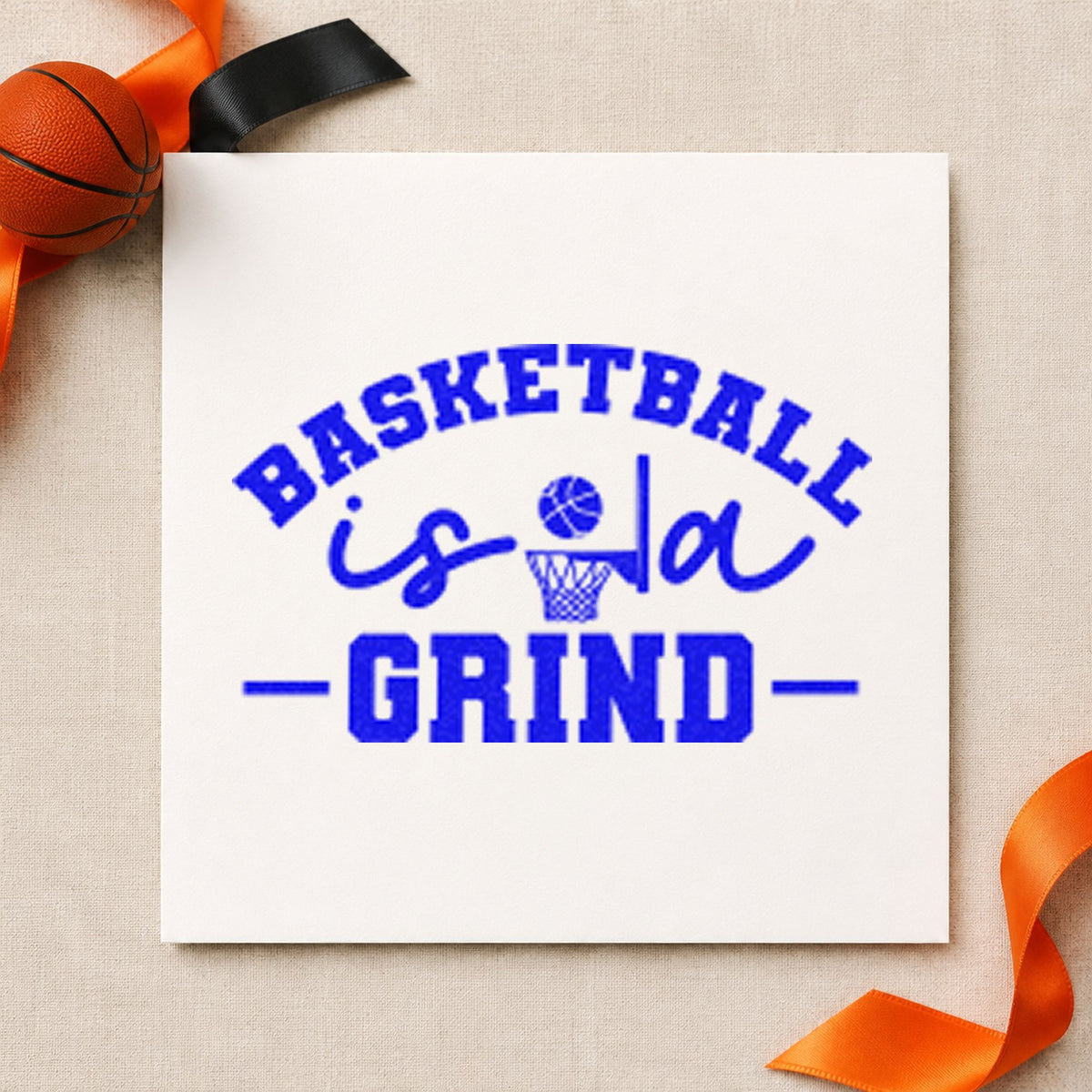 Basketball Is A Grind Rubber Stamp – Wood Handle in use 5