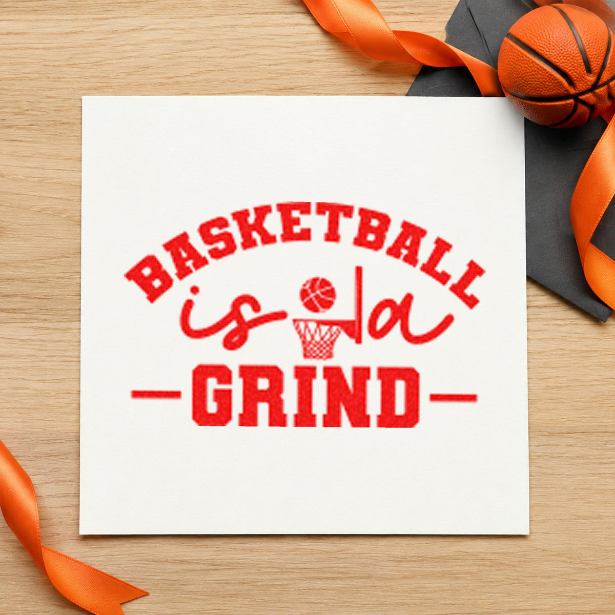 Basketball Is A Grind PSI Pre-Inked Stamp in use 7