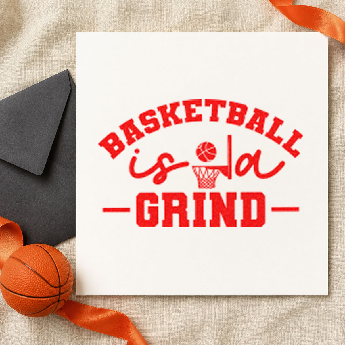 Basketball Is A Grind Rubber Stamp – Wood Handle in use 8