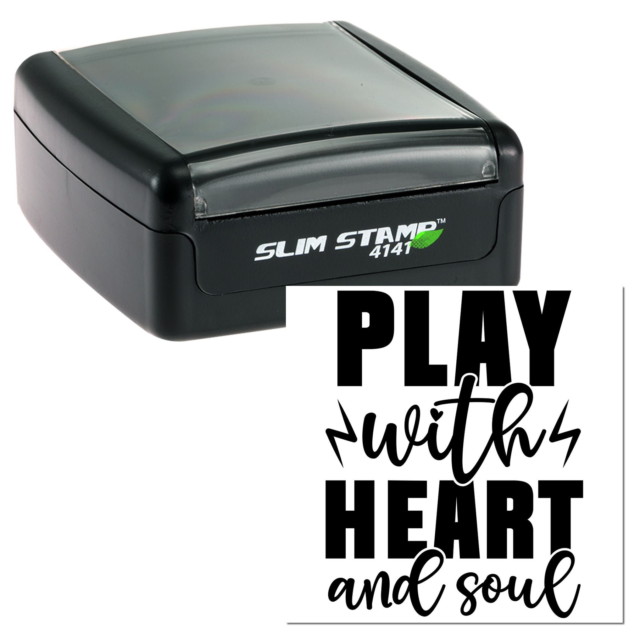 Slim Pre-Inked Playful Soulful Energy Card Making Stamp