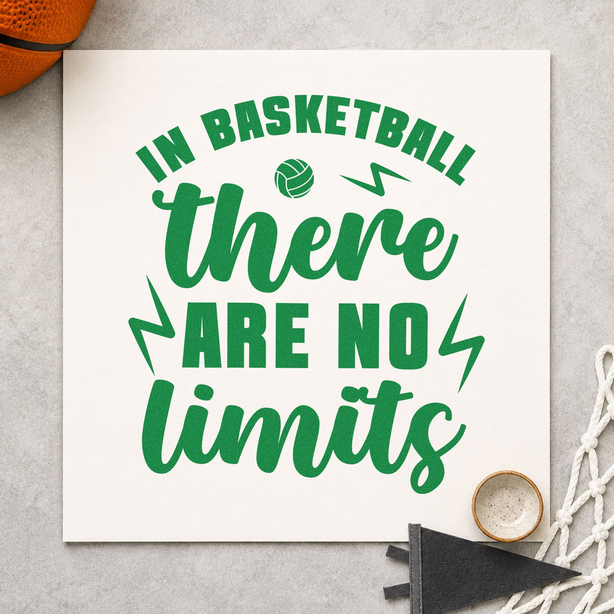 In Basketball There Are No Limits Slim Pre-Inked Stamp in use 10