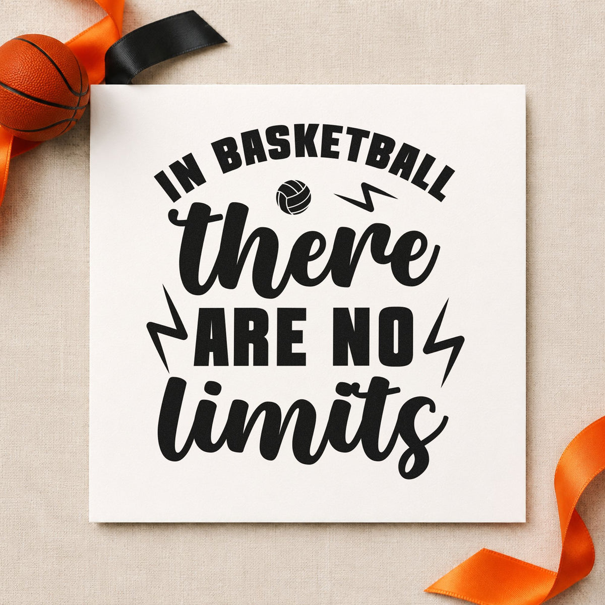 In Basketball There Are No Limits Slim Pre-Inked Stamp in use 4