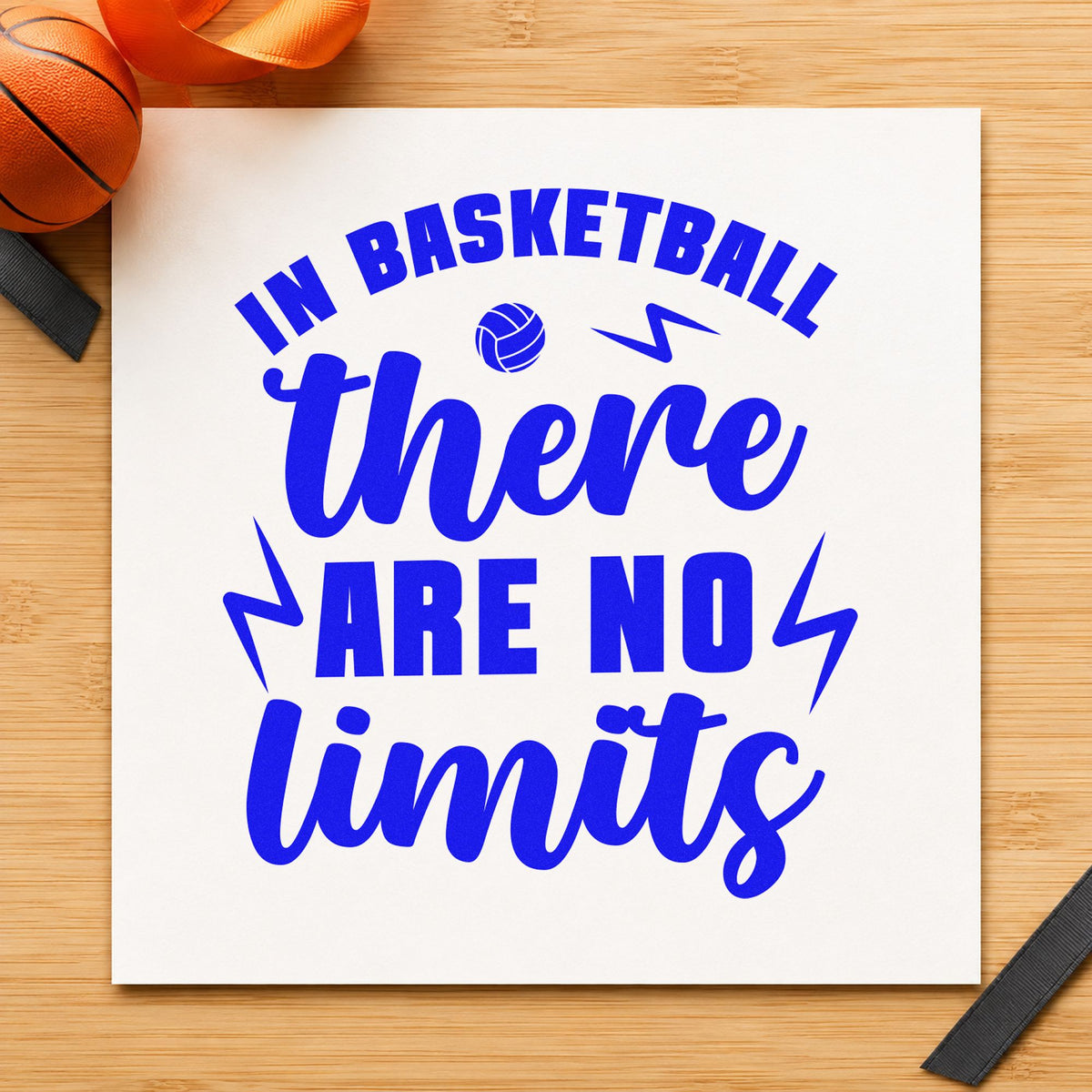In Basketball There Are No Limits Slim Pre-Inked Stamp in use 5