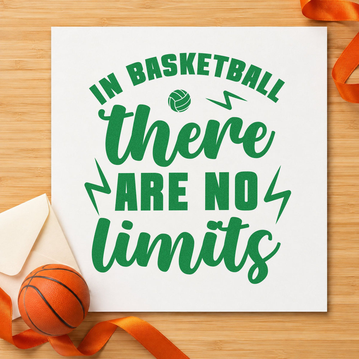 In Basketball There Are No Limits Slim Pre-Inked Stamp in use 8