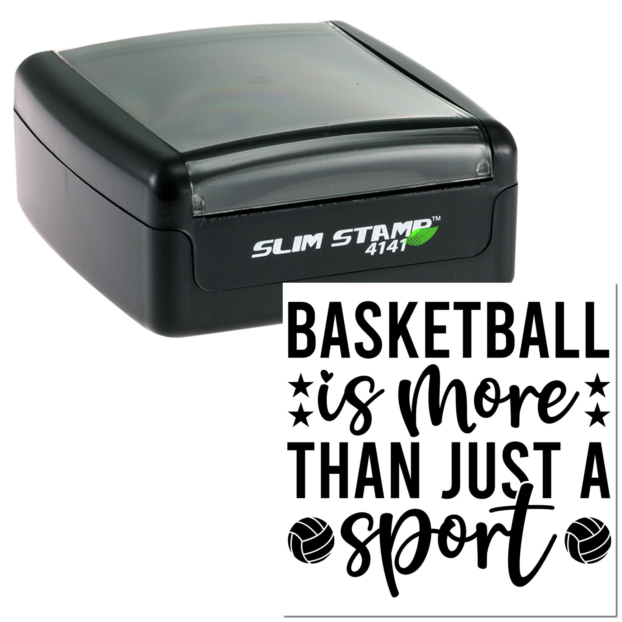 Slim Pre-Inked Hoops Fuel Passion Mini Card Stamp