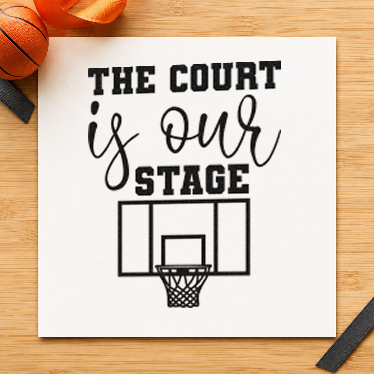 Court Our Stage Hoop Slim Pre-Inked Stamp in use 10
